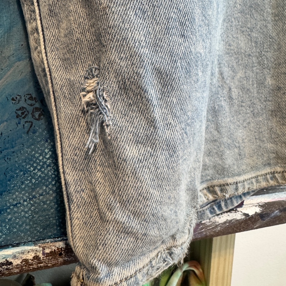 Streetwear custom painted 90s Wide Leg Jeans sz 13- 31 - Picture 8 of 8